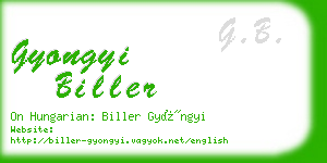 gyongyi biller business card